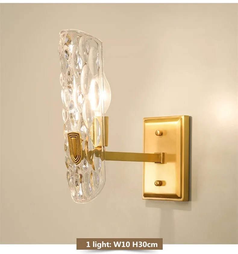 1 light wall lamp Американский Роскошный Золотой Металл E14 Led люстры висячие светильники Люстра для гостиной блеск Внутреннее освещение Lamparas - Цвет абажура: 1 light wall lamp