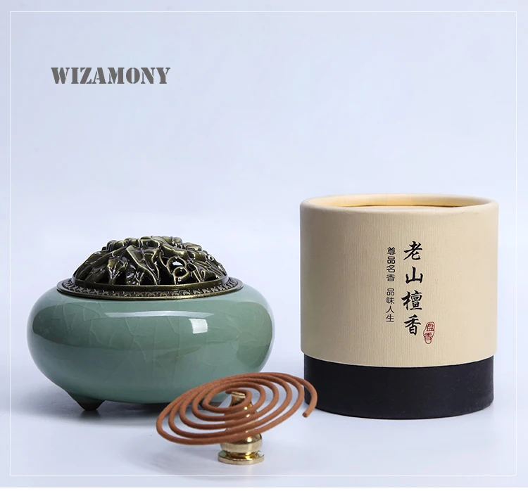2016 новое поступление Longquan Celadon три фута ладан и курильщик группа сплав ладана