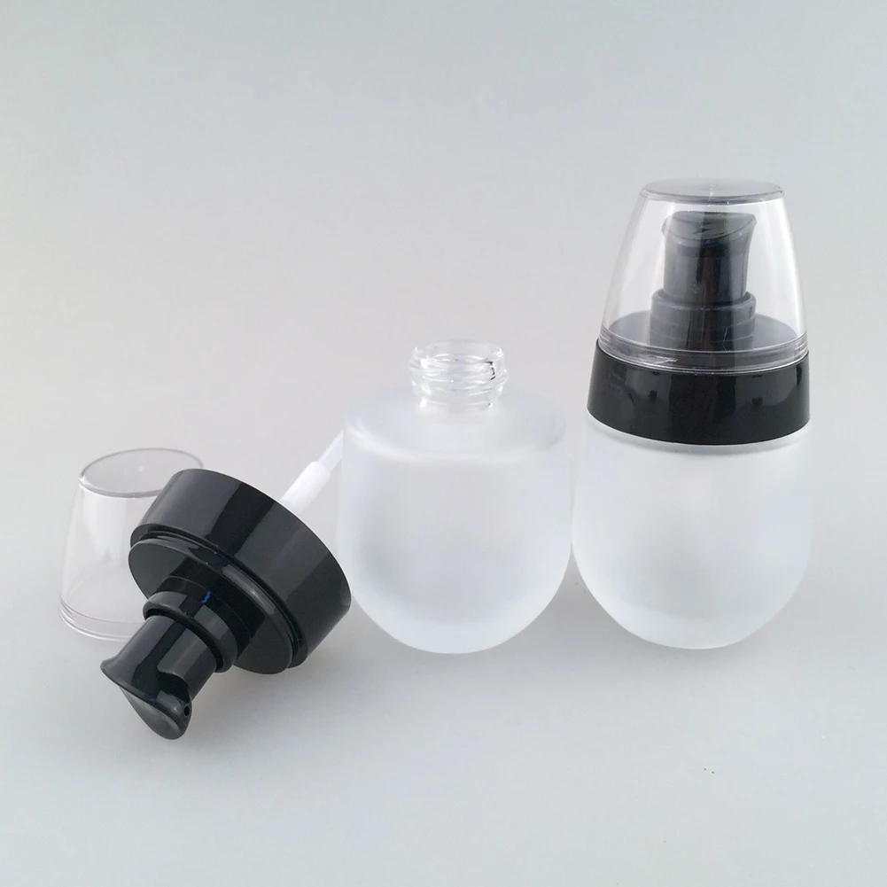 Прозрачные стеклянные пустые бутылки многоразовый дорожный пресс насос
