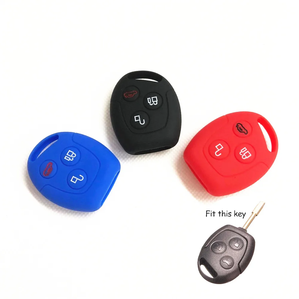 Силиконовый чехол для автомобильного дистанционного ключа Ford Focus KA Galaxy Fiesta C-Max S-Max