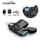Rocketek Высокое качество usb 3,0 мульти 2 в 1 карта памяти ридер адаптер для SDTF micro SD для ПК компьютера ноутбука аксессуары