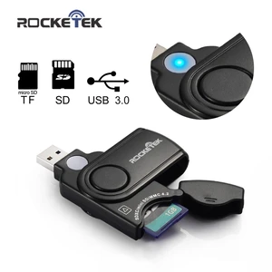 Rocketek Высокое качество usb 3,0 мульти 2 в 1 карта памяти ридер адаптер для SDTF micro SD для ПК компьютера ноутбука аксессуары
