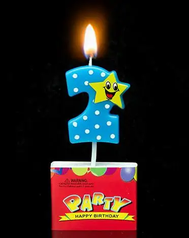 1 шт. синяя Красная звезда 0 9 цифр торт Топпер Свеча Для детей день рождения