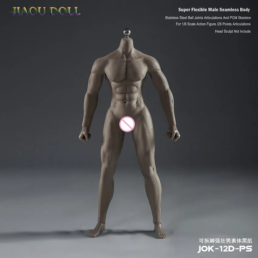 JIAOUDOLL JOK 12D PS 1/6 мужской супер сильная Гибкая бесшовная черная мышц тела с