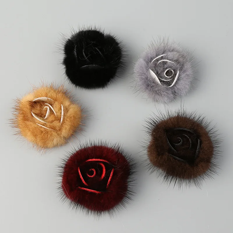 25 шт 6 см цветок из меха норки шарик Помпон сделай сам для изготовления ювелирных