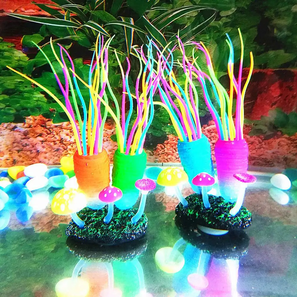 

Aquarium Fish Tank Artificial Soft Plant Sea Squirt Silicone Fluorescent Decor