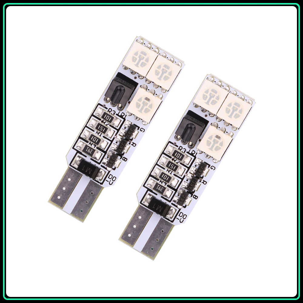 Carsty Новая поставка 2 шт./компл. Дистанционное Управление T10 W5W 168 салона RGB