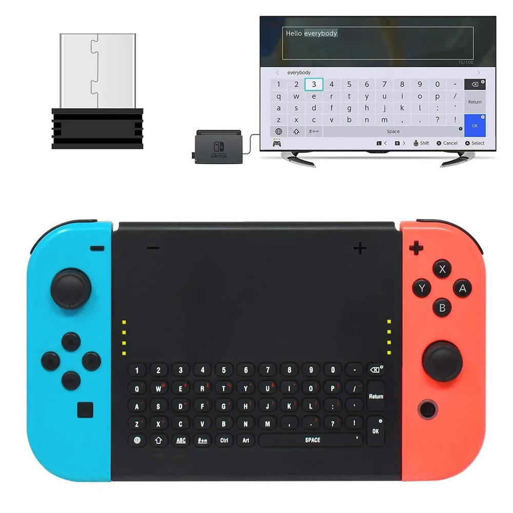 Беспроводная клавиатура пульта дистанционного управления 2 4 ГГц для игр Nintendo Switch