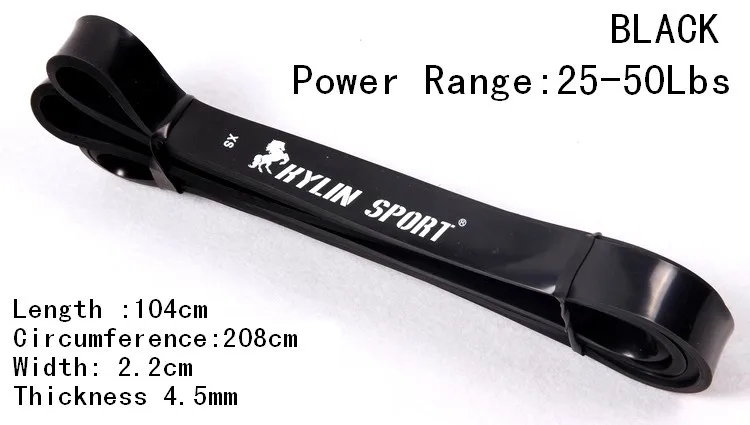 Набор из 5 эластичных лент 41 дюйм натурального латекса для силовых тренировок