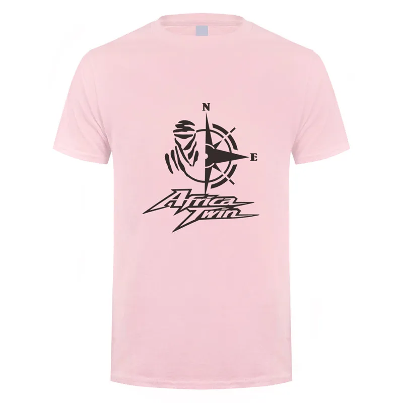 Light Pink Африка Твин Мужская футболка Топы Новая мода короткий рукав мотоцикл футболки тройники хлопок LH-043 - Цвет: Light Pink