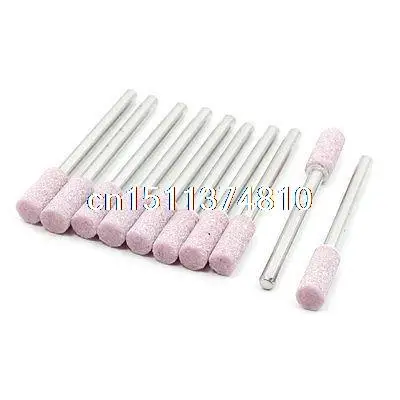

3mm Round Shank 5mm Pink Cylindrical Mounted Points Grinding Stone 10 Pcs