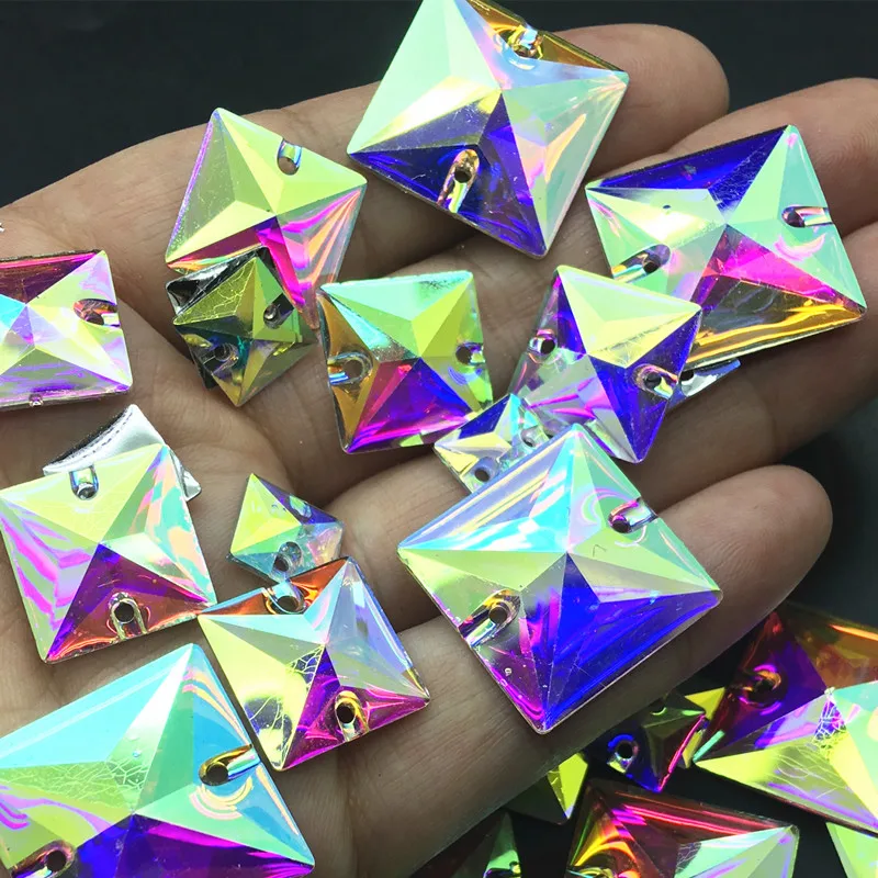 TopStone Crystal AB квадратный кристалл из смолы разразразные искусственные камни 16 10 22