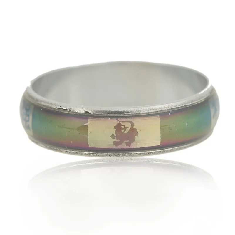 Смешанные зодиака изменения Цвет сплав кольца Температура чувства эмоции для