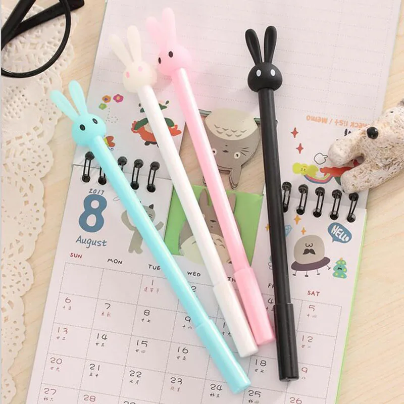 

12pcs/lot Japan Creative naughty cute Cartoon small rabbit gel pen/Good quality/School supplies/ stationery/papelaria G105