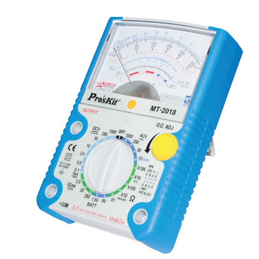 

Multimeter Po'sKit MT-2018 Pointer Type Safety Standard Professional Ohm Test Meter DC AC Voltage Mechanical Tester
