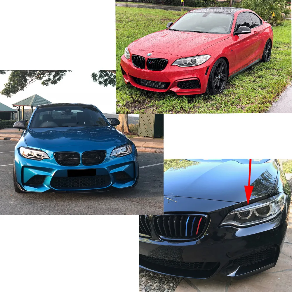 Передние фары для BMW F87 M2 F22 F23 220i 228i M235i M Sport Coupe 2 Door 14 18 Dry Pure Carbon Fiber Black FRP|Абажуры| |