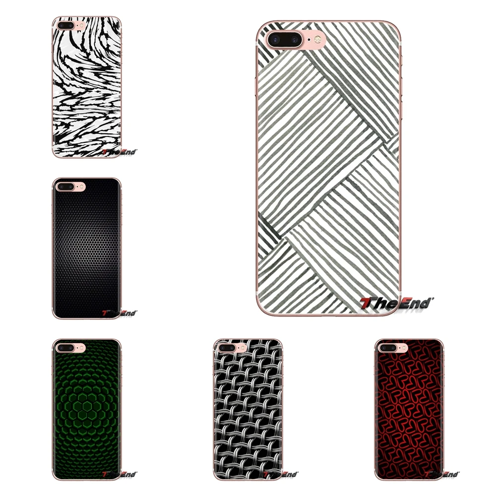black white lattice Hexagon For Huawei Mate Honor 4C 5C 5X 6X 7 7A 7C 8 9 10 8C 8X 20 Lite Pro Soft Transparent Cases Covers |