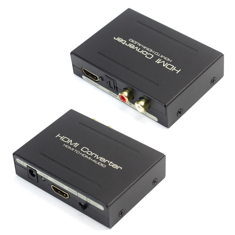 AIXXCO HDMI аудио экстрактор сплиттер для SPDIF RCA стерео L/R аналоговый выход конвертер сплиттер адаптер с адаптером питания