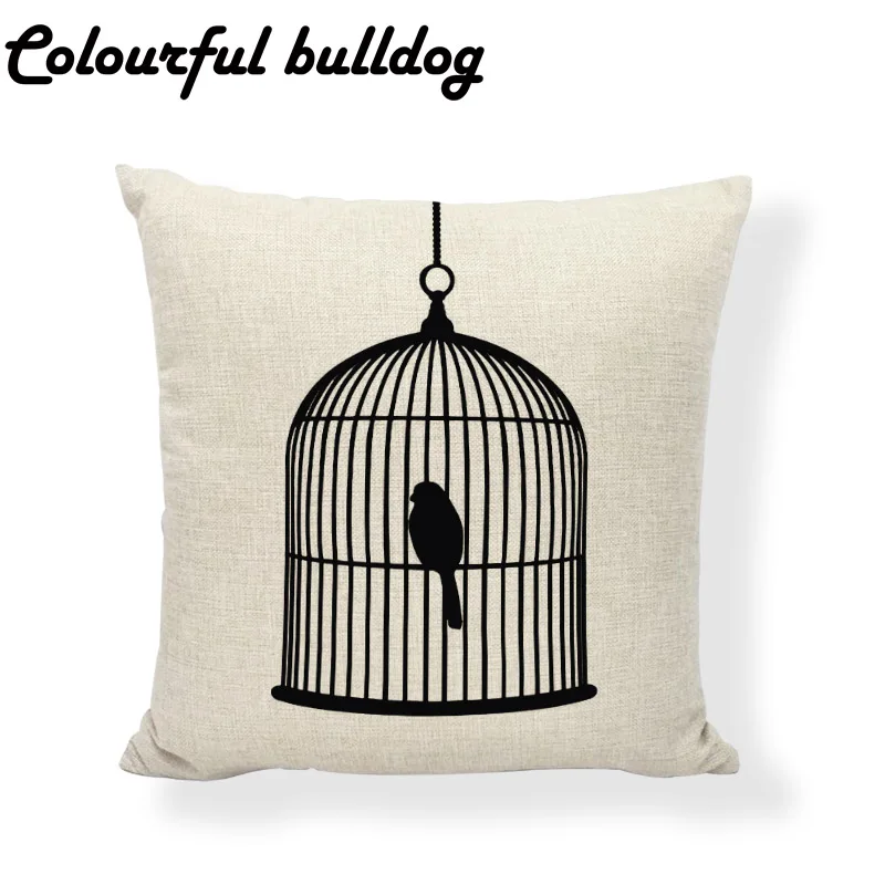 Наволочка черная бежевая и серая 17 дюймов квадратная светильник|cushion cover|cushion cover