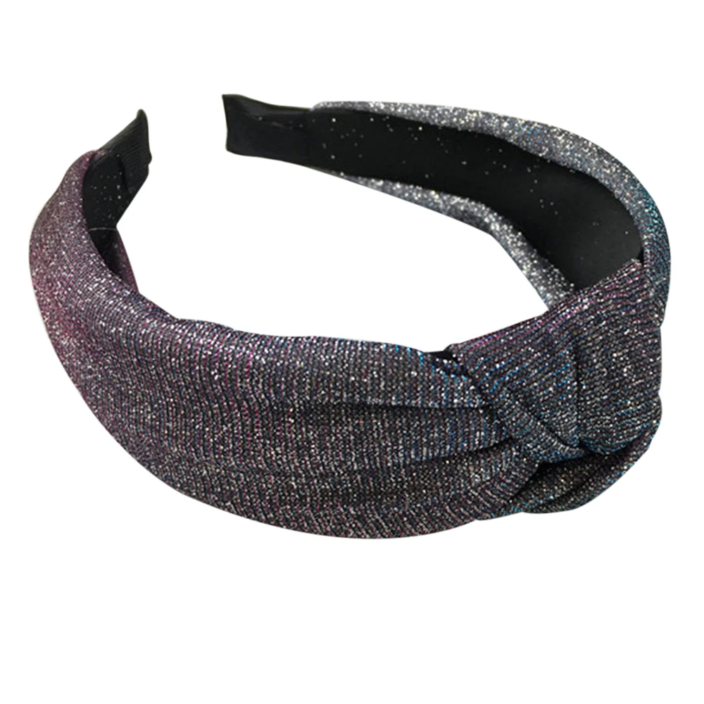 Женские ободки с узелком из широкой яркой пряжи новые милые блестящие для волос