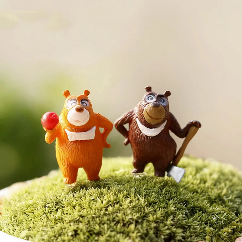 BAIUFOR миниатюрные коллекции аниамские домики деревья девушка пейзаж из мха Декор