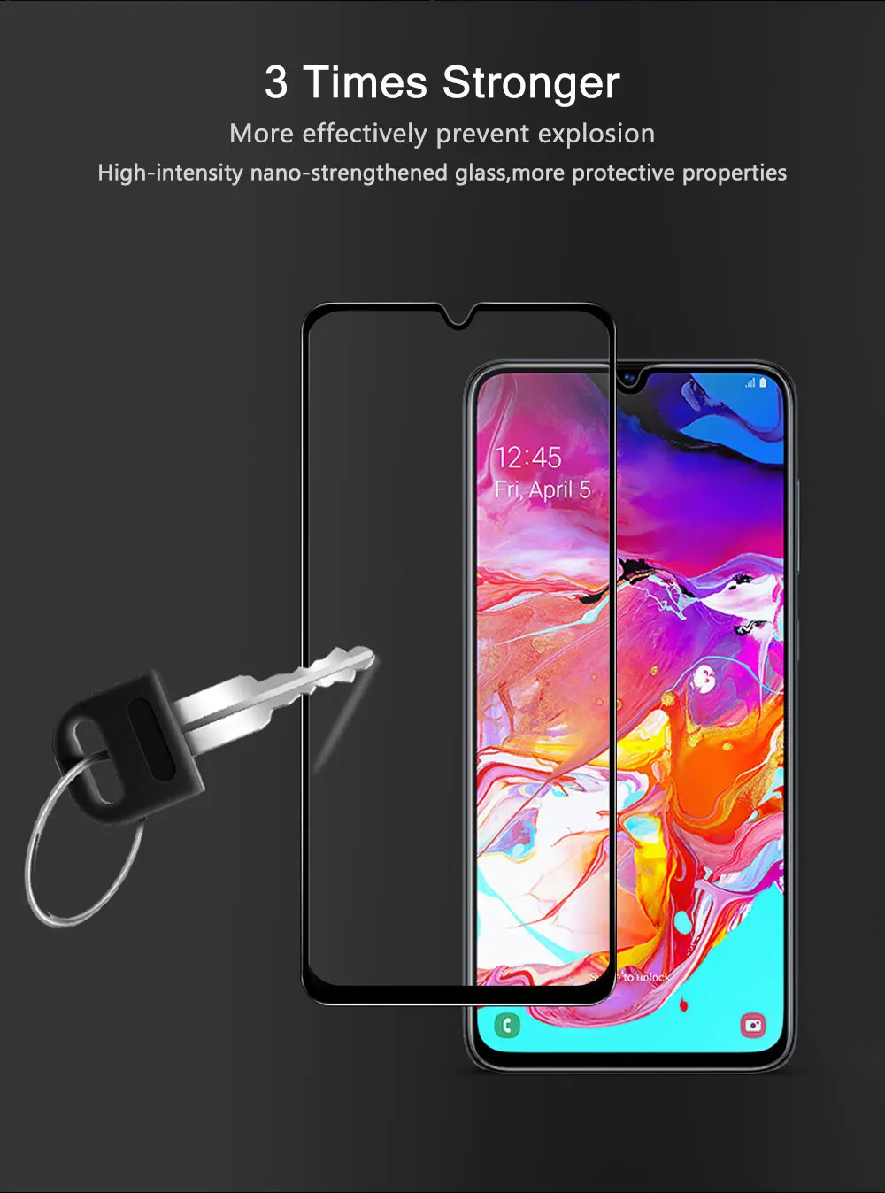 Защитное стекло для samsung Galaxy A20 A30 A40 A50 A70 закаленное стекло полное покрытие защитная пленка прозрачная крышка экрана