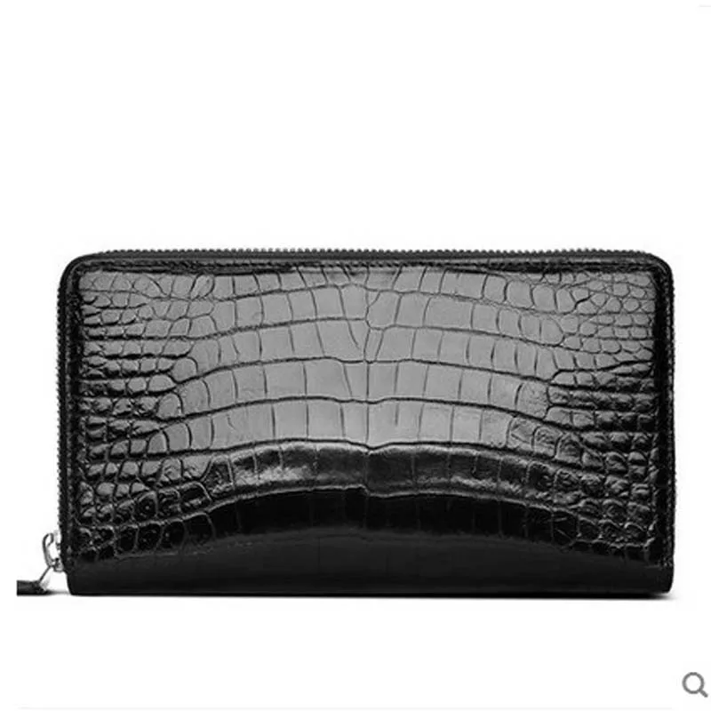 

hlt The new crocodile leather men clutch bag men bag without splicing fashion hand bags for business casual