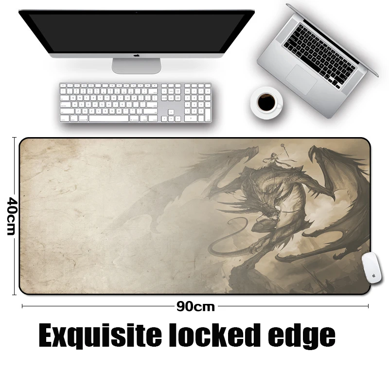 400X900X2MM Congsipad Убийца Драконов стиль игровой коврик для мыши Монстр шаблон настольные коврики большой размер 400x900 и используется для украшения стола - Цвет: 400X900X2MM