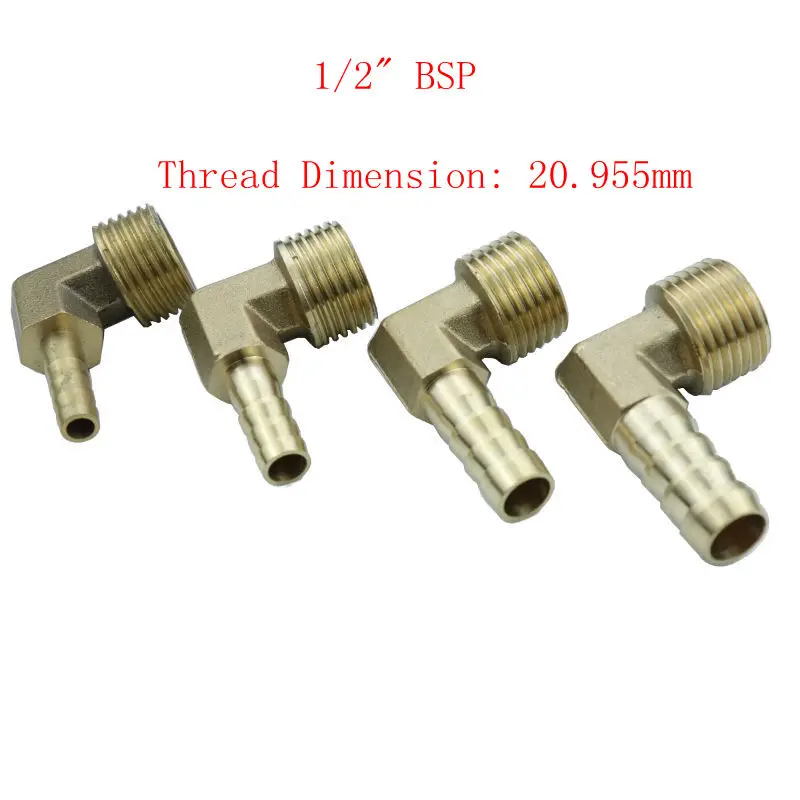 Латунный штуцер для шланга 6/8/10/12 мм 1/8 дюйма 1/4 3/8 1/2 дюйма|brass hose barb|hose barbelbow connector |
