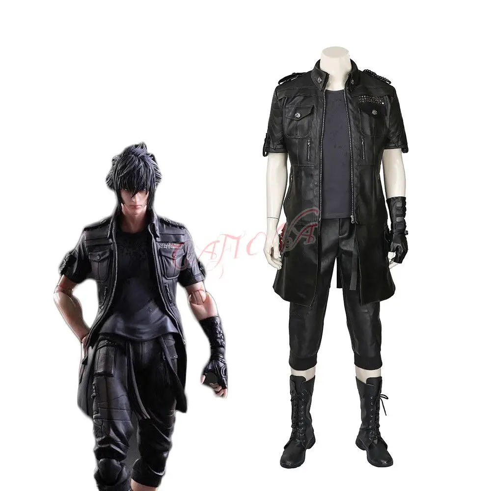 Костюм для косплея Cafiona Cool Noctis Lucis Caelum финальная фантазия XV мужской черный костюм
