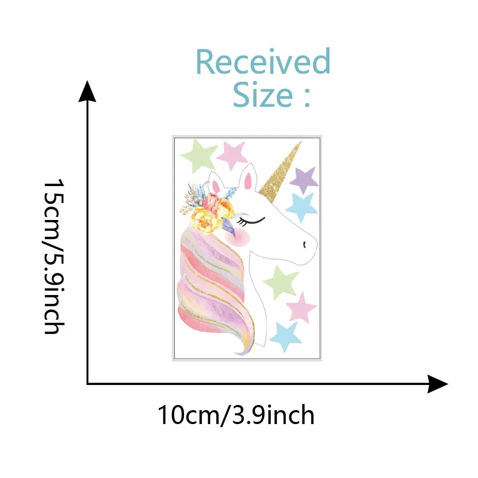 Милый Элегантный женский свет единорога настенный переключатель наклейка на