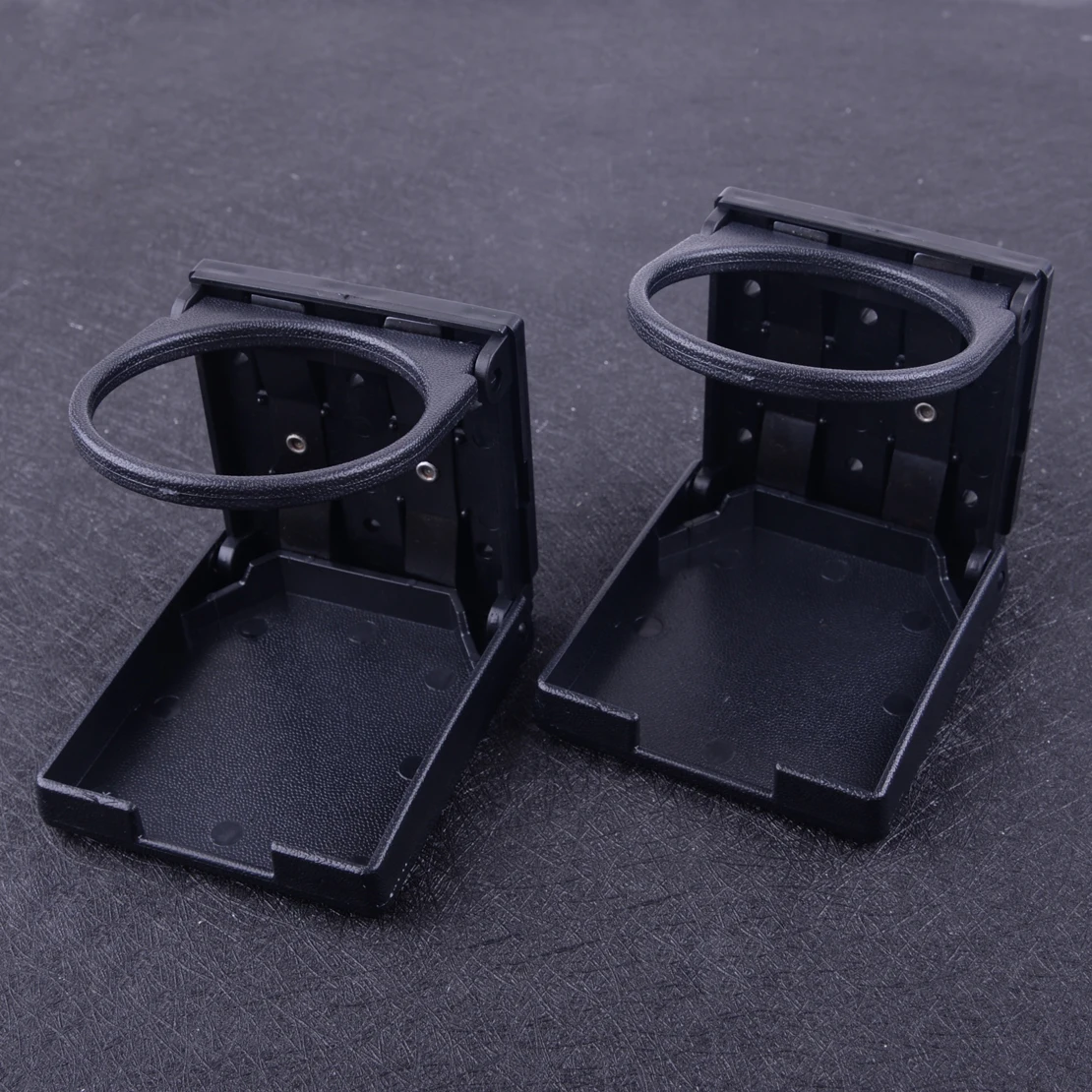 

2PCS Black Universal Plastic Adjustable Folding Beverage Bottle Cup Mount Wall Holder Stand Case Box Car Boat Accessories
