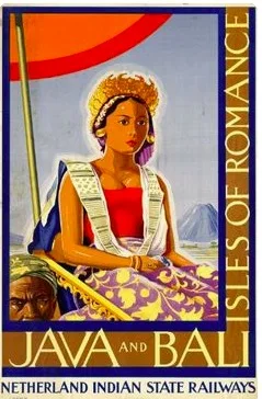 Java Бали Netherland индийская железная дорога Индонезия ретро ВИНТАЖНЫЙ ПЛАКАТ холст