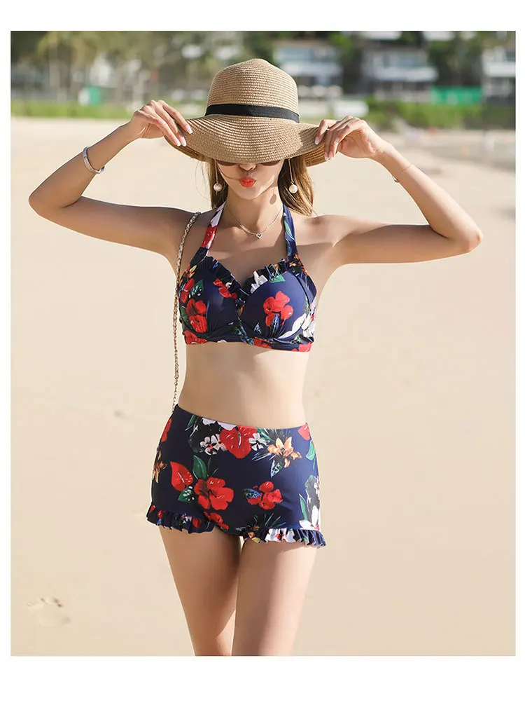 Tankini Mujer бикини пуш-ап бикини Maillot De Bain Femme Плавание костюм Высокая талия Badpak женские купильник бикини Sunseeker