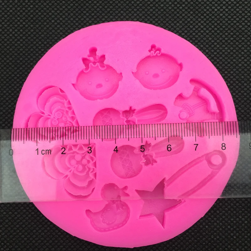 Комплект одежды для новорожденных, в форме 3D обратный сахара формование Еда Класс силиконовые формы для формы из полимерной глины инструменты для украшения шоколадного торта F0126
