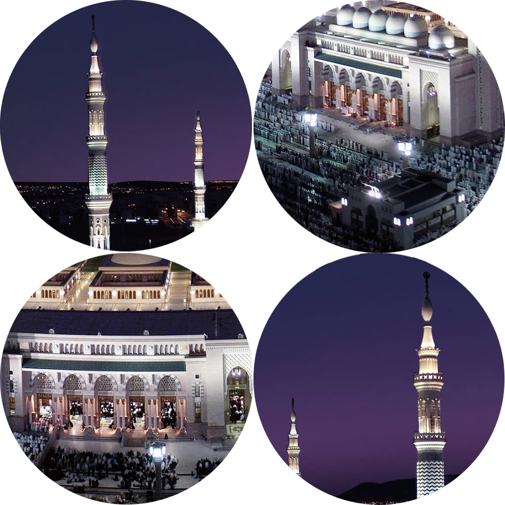 Mecca Holy Land Nightscape настенные постеры Реалистичная мусульманская мечеть