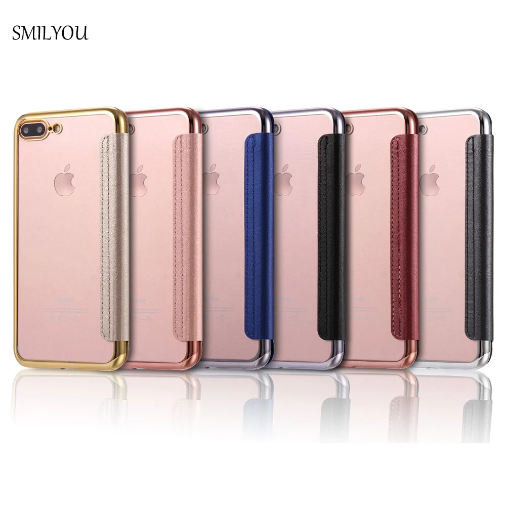 Роскошный чехол SMILYOU с откидной крышкой для iPhone 6 6s Plus отделением карт задняя