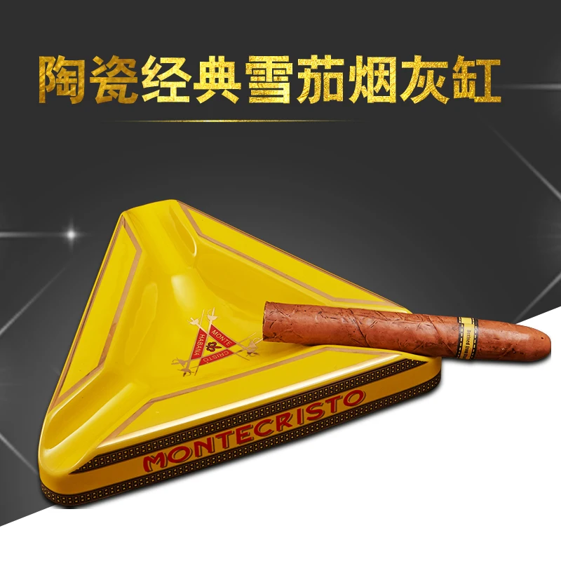 Montecristo красивые гаджеты большой Размеры желтый треугольный Керамика сигары