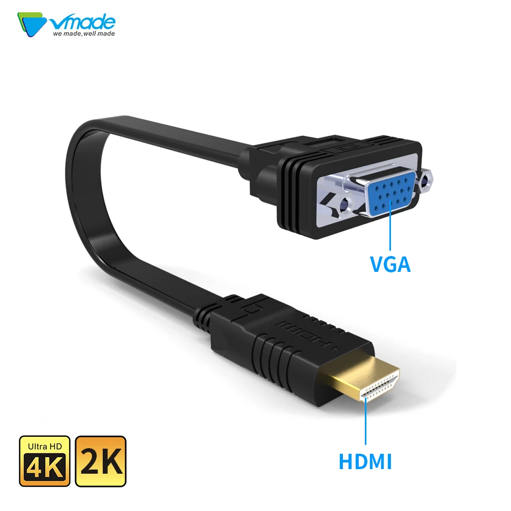 Vmade HDMI в VGA D SUB 15 контактный Женский видео AV адаптер конвертер кабель для 1080P ПК