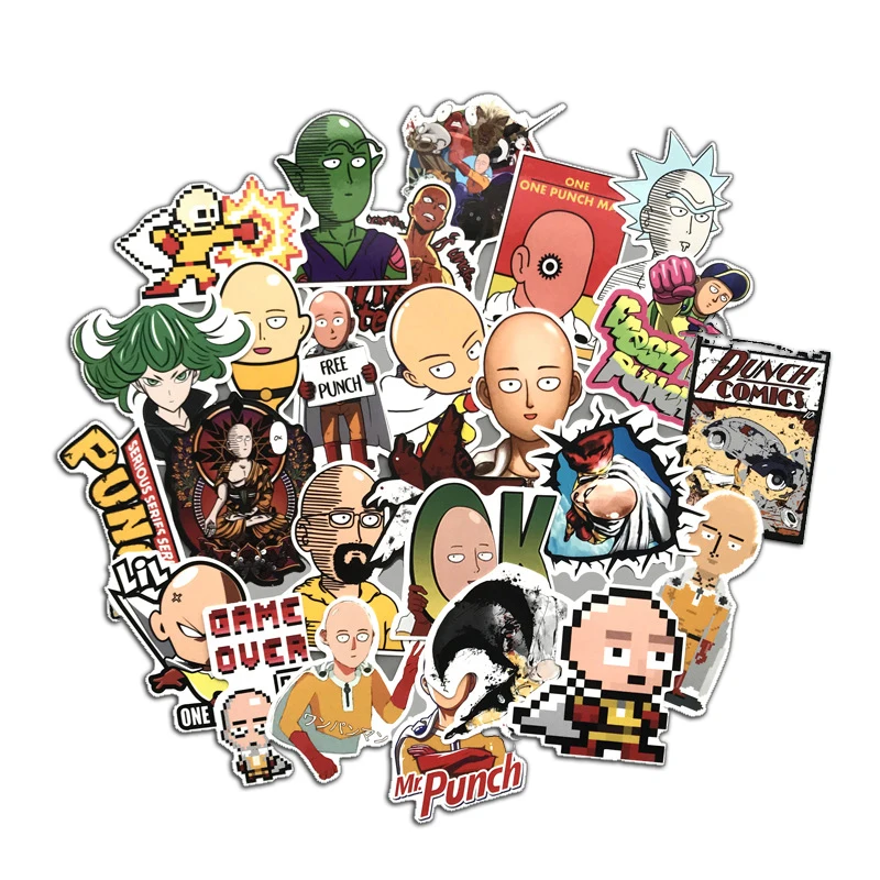 50 шт. граффити стикер из аниме ONE PUNCH MAN персональный стиль манги чемодан наклейки