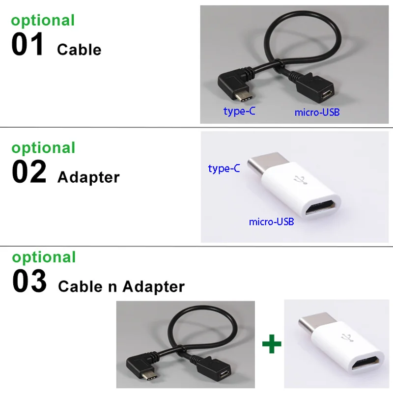 PCTONIC USB Type C к Micro Женский Кабель адаптер для передачи данных 90 градусов правый