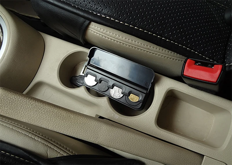 Автомобильный держатель для монет LEEPEE черный пластиковый чехол коробка хранения