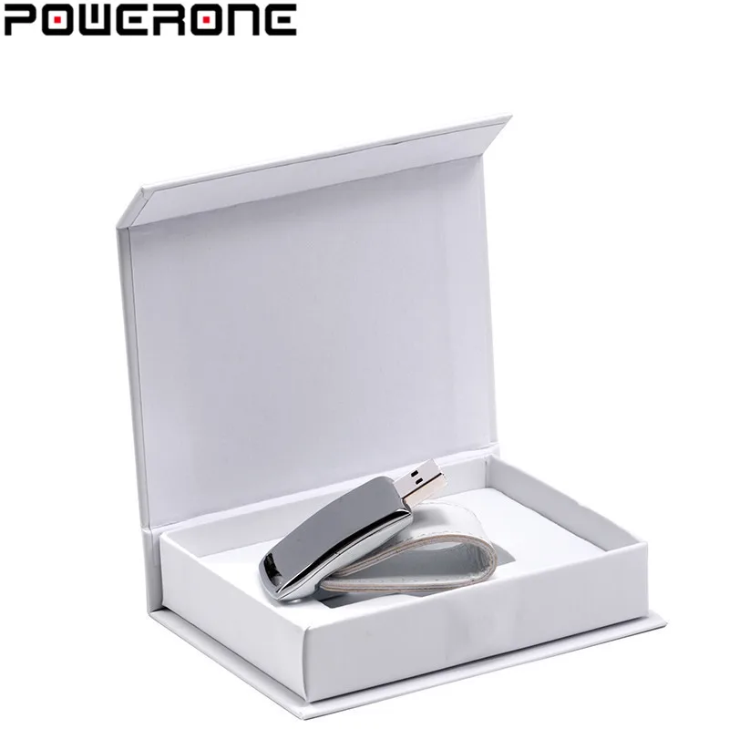 USB-флеш-накопитель POWERONE с логотипом на заказ для USB 2 0 64 ГБ 32 4 8 16 кожаный