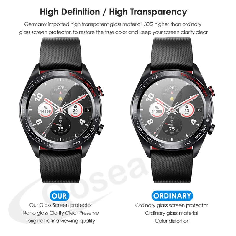 (2 упаковки) для смарт часов Huawei Honor Watch Magic закаленное стекло 9H прозрачная