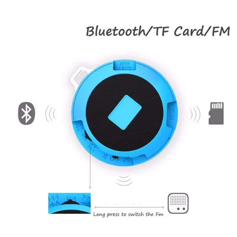 Мини Bluetooth динамик Портативный беспроводной водонепроницаемый открытый динамик громкий динамик s стерео коробка fm-радио