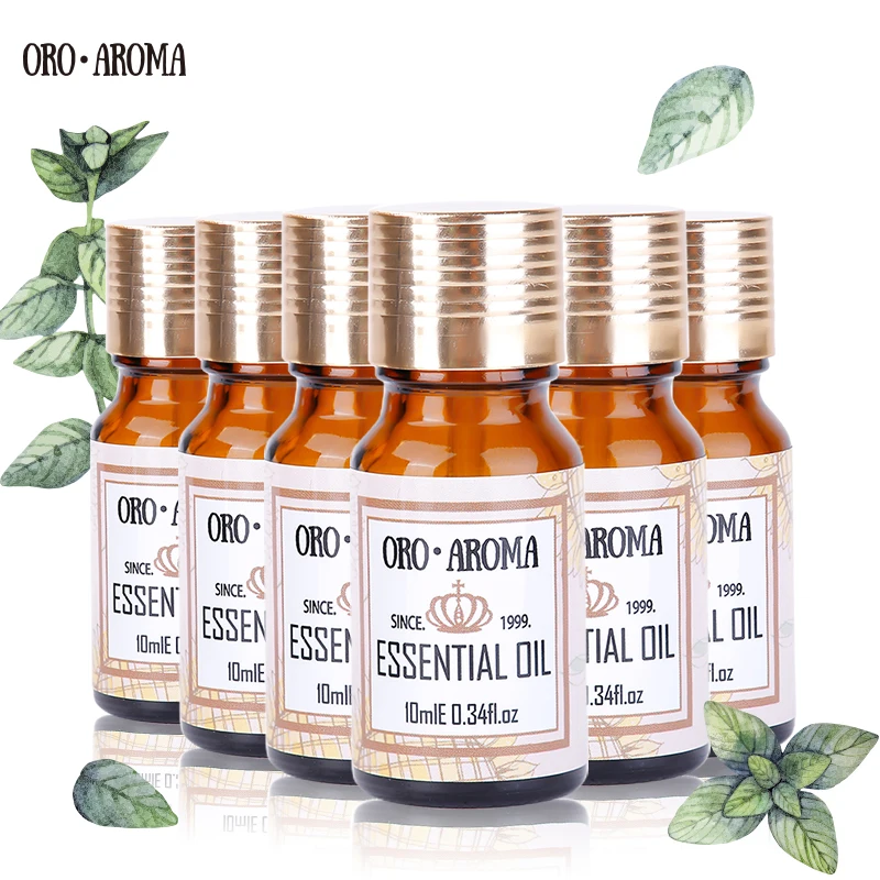 Oroaroma Vanilla Helichrysum Verbena lemon grass Lavender Jasmine Essential Oils Pack Aromatherapy Spa Bath 10ml*6