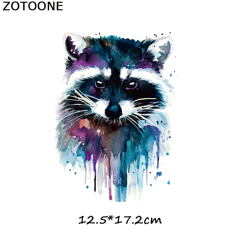 ZOTOONE довольно гладить на передачи акварель нашивки в виде животных DIY аксессуары моющиеся теплообмена значки одежда сумка украшения C