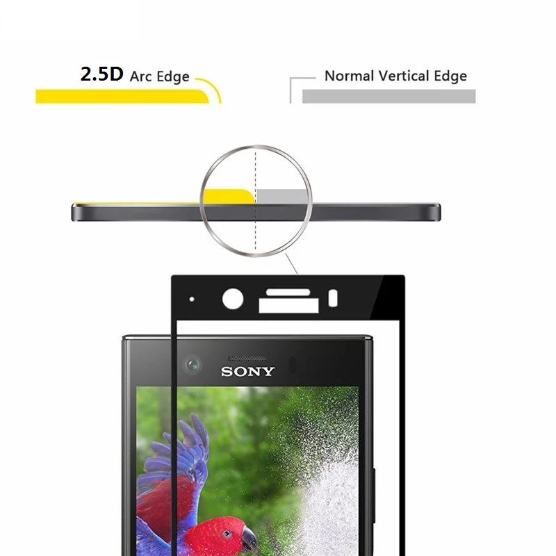 Полное покрытие закаленное стекло для Sony Xperia XZ1 компактное XZ2 защитное