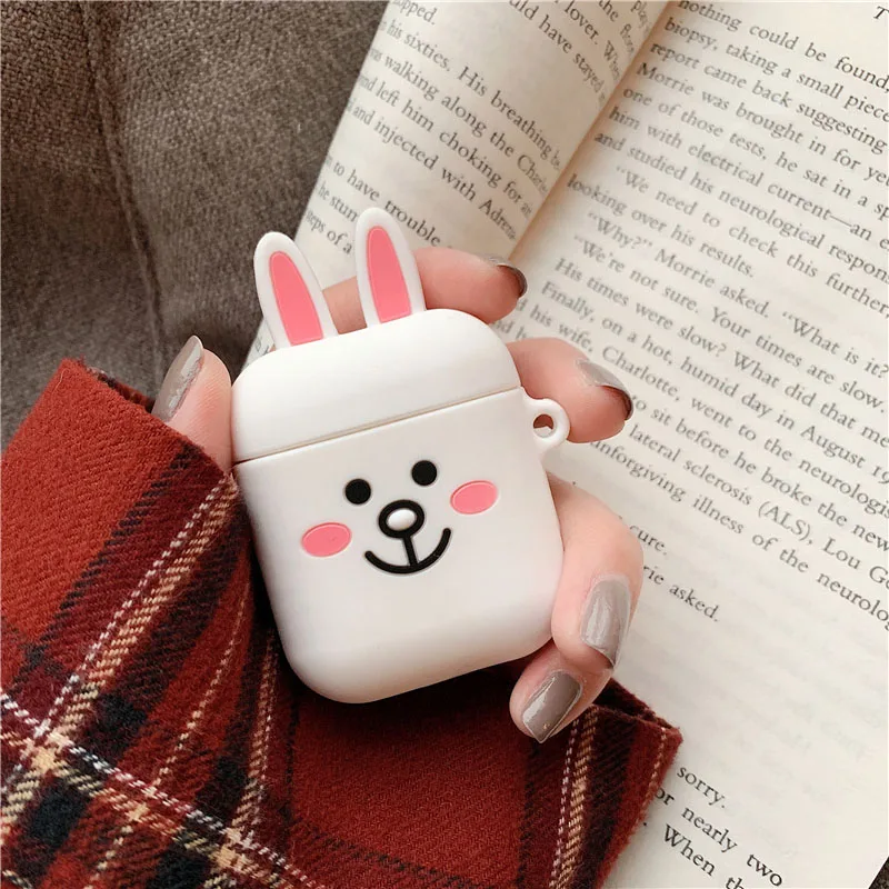 Милый мультяшный Bluetooth беспроводной Чехол для наушников для Apple AirPods силиконовый чехол для зарядки наушников для Air pods защитный чехол