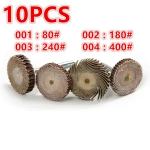 10 шт., Т-образная насадка для дрели, диаметр ручки для шлифовальной ткани 3 мм 80 180 240 зернистость 400